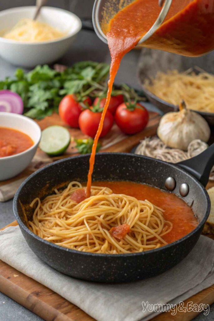 Step-by-step process of making Fideo Recipe