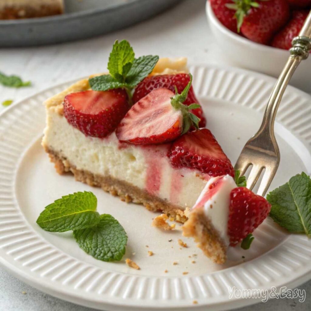 Strawberry Cheesecake Recipe ready to eat