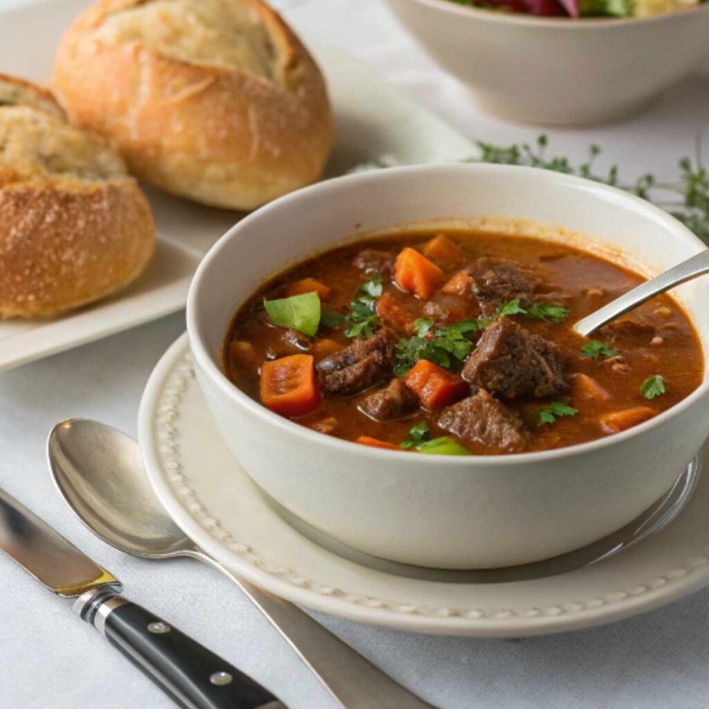 vegetable beef soup recipe