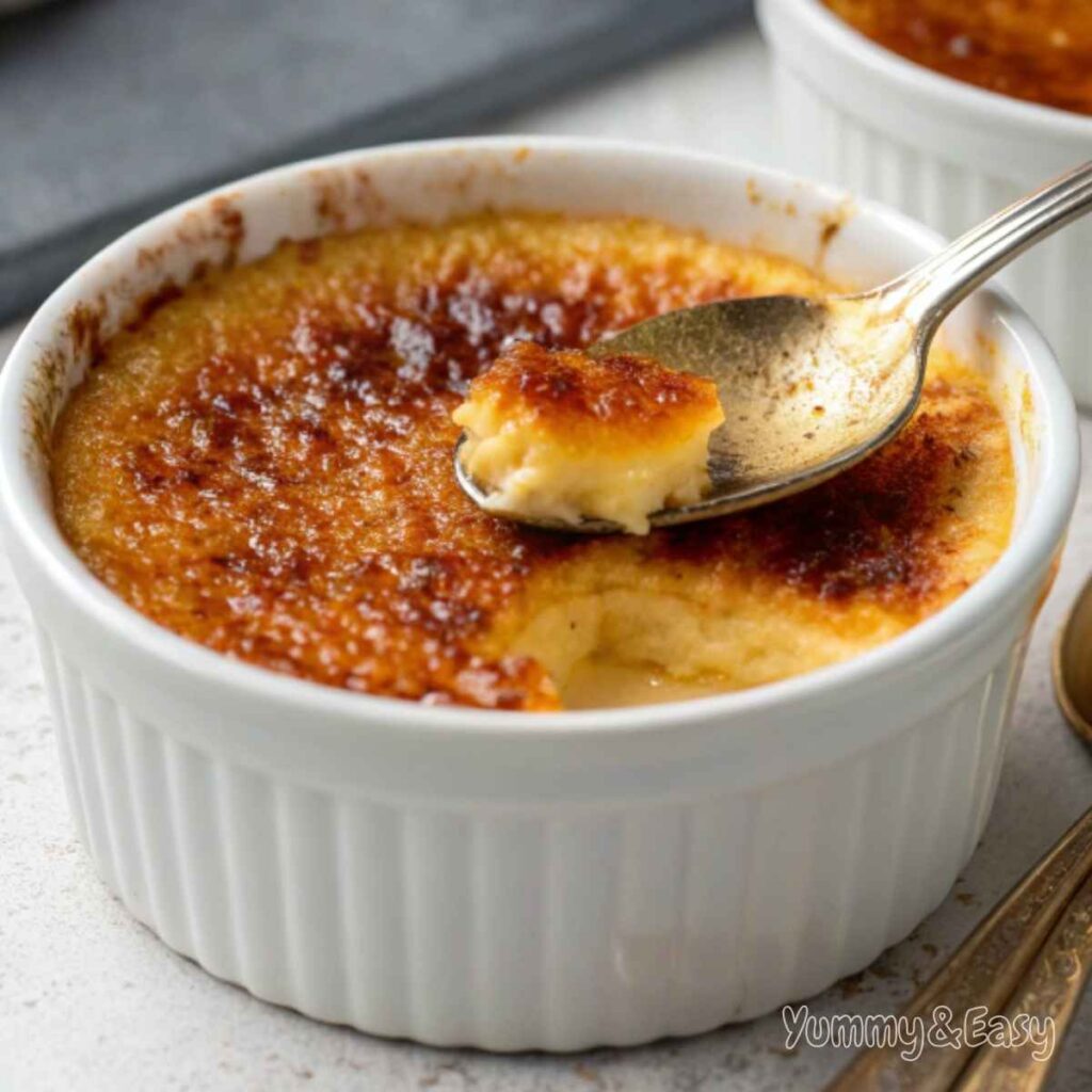 crispy-topped crème brûlée ready to enjoy